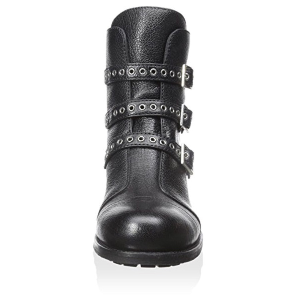 Jimmy Choo Triple Buckle Leather Black Boot - Picture 2 of 7
